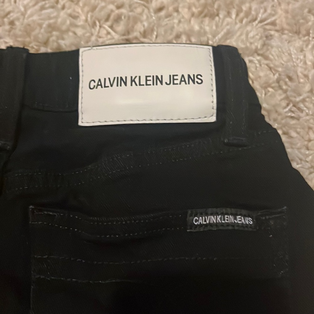 Calvin Klein Black Denim High Rise Skirt